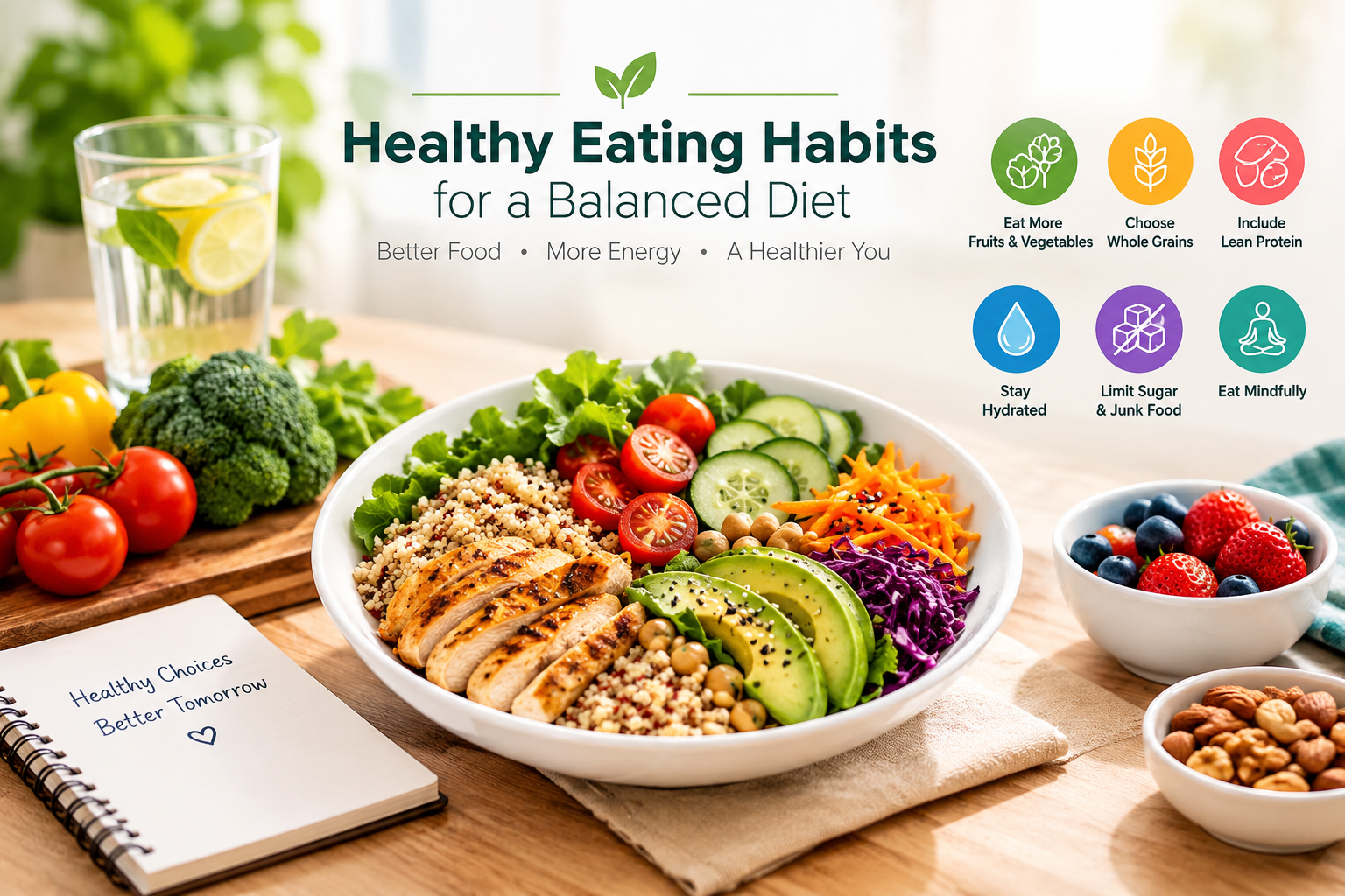 Healthy Eating Habits Infographic